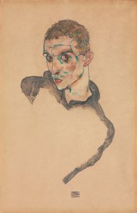 selvportræt; Selvportræt, 1914 af Egon Schiele
