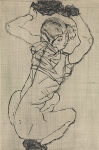 Squatting Woman, 1914. af Egon Schiele