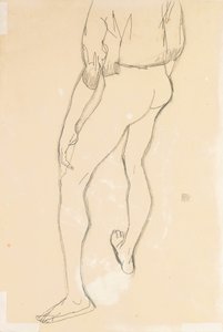 Stående mandlig nøgen, 1913 af Egon Schiele