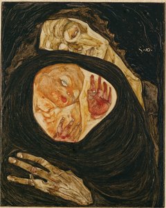 Tote Mutter. Død mor (olie på træ) af Egon Schiele