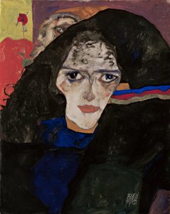 Sørgende kvinde af Egon Schiele