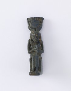 Figur af Isis og Horus, muligvis ptolemæisk periode, 305-30 f.Kr. (fajance)