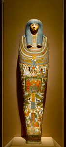 Indre kartonnage af Gautsishenu, ca. 700-650 f.Kr. (linned og gips) af Egyptian