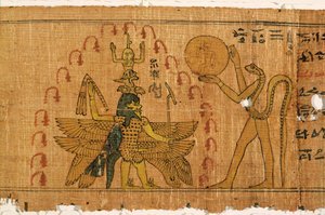 Magisk papyrus, sendynastisk, ptolemæisk periode (332-30 f.Kr.) af Egyptian