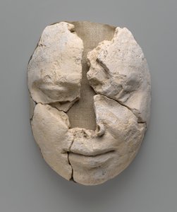 Mumi maske af en mand, der kun består af ansigtet (gips) af Egyptian