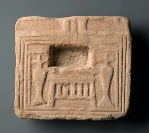 Offerbord, muligvis fra El Hassaiah (sandsten) af Egyptian