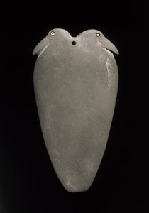 Palet med to fugle, sen Naqada II-periode til tidlig Naqada III-periode (3500-3050 f.Kr.) fra Edfu, Aswan-provinsen (skifer) af Egyptian