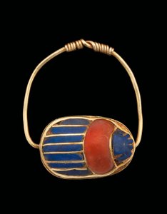 Scarab fingerring, Middle Kingdom af Egyptian 12th Dynasty