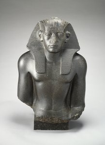 Mandshoved og torso af en siddende statue af kong Sesostris III? af Egypten af Egyptian 13th Dynasty