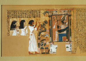Den skriftlærde Nebqeds dødebog, under ... af Egyptian 18th Dynasty