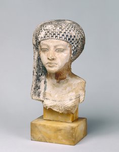 Hoved af Amarna Princess, ca. 1353-37 f.Kr. (kalksten) af Egyptian 18th Dynasty