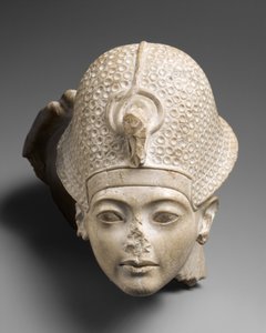 Hovedet af Tutankhamon, ca. 1336-27 f.Kr. (kalksten)