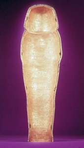 Interiør af en af de overdækkede kister, fra Tutankhamons grav (ca. 1370-1352 f.Kr.) New Kingdom (slået guld) (se også 227991-2)