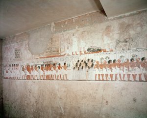 Interiør af Ramoses grav, New Kingdom, ca. 1360 f.Kr. (vægmaleri) af Egyptian 18th Dynasty