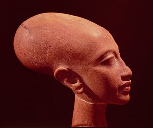 Portrætbuste af en datter af kong Akhenaten (1353-1337 f.Kr.) ca. 1375 f.Kr. (se også 97985)