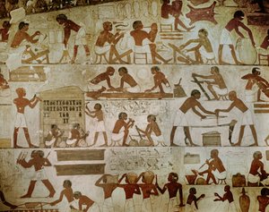 Rekhmere inspicerer af Egyptian 18th Dynasty