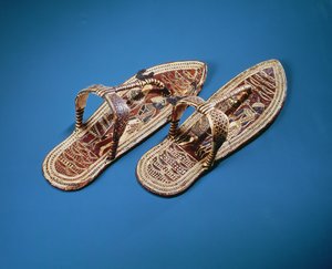 Sandaler, Tutankhamons grav, New Kingdom (guld og læder)