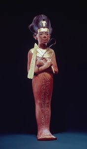 Shabti-figur af kongen fra Tutankhamons grav (ca. 1370-1352 f.Kr.) New Kingdom (forgyldt træ)