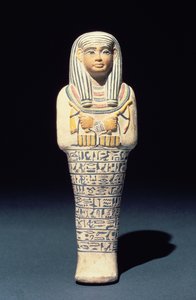Shabti af Sati, muligvis fra Saqqara, New Kingdom) (polykrom fajance)