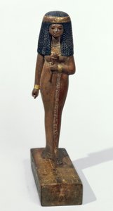Statue of the Lady Nay, New Kingdom (fyrtræ med guldfiner)