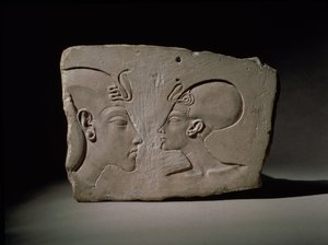 Wilbour Plaque, fra moderne Amarna, New Kingdom (kalksten)