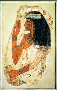 Kvinden Tjepu, fra Theben, grav 181, New Kingdom (malet gips) af Egyptian 18th Dynasty