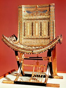 Faraonernes kirkelige trone, fra Tutankhamons grav (ca. 1370-52 f.Kr.) Nyt Rige (indlagt træ) (se også 59232)