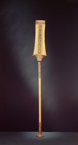 Det kongelige scepter, fra Tutankhamons grav (ca. 1370-1353 f.Kr.) New Kingdom (pladeguld med trækerne indlagt med halvædelsten)