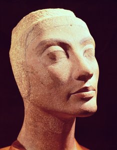 Ufærdig leder af Nefertiti, New Kingdom, ca. 1365-49 f.Kr. (kvartsit)