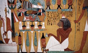 Vægmaleri, Sennedjems grav, Kongernes Dal, Luxor, Theben (UNESCOs verdensarvsliste) af Egyptian 18th Dynasty