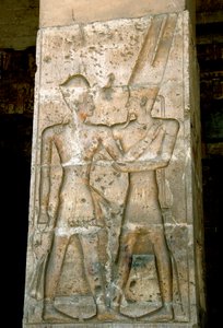 Gammel egyptisk kunst: Lavrelief på søjlen af Sethi I