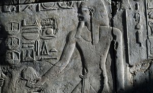 Basrelief, Luxor-templet, Luxor, Theben (UNESCO