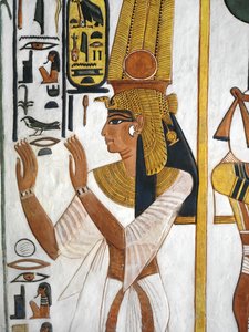 Egypten, Theben, Luxor, Dronningenes Dal, Nefertaris grav, Anneks til forkammeret, Vægmalerier, Dronning