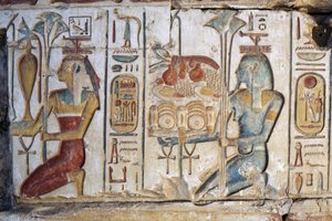 Offerscene, relief, Ramses II