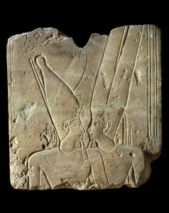 Farao Ramses II og guden Amun ... af Egyptian 19th Dynasty