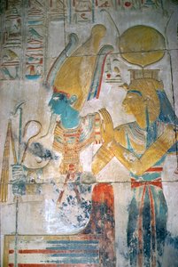 Relief af Osiris og Isis, New Kingdom (vægmaleri)