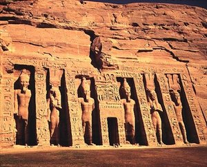 Dronning Nefertaris tempel, også dedikeret til Hathor af Abshek, og kaldet det lille tempel, New Kingdom,