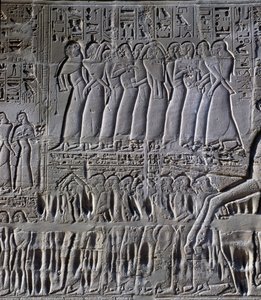 Fangerne, detalje fra scene, der skildrer Seti I