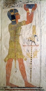 En Inmutef-præst, der bringer et offer fra Ramses IX