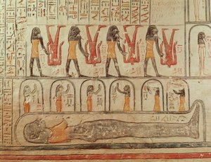 Detalje fra Jordens Bog, fra gravkammeret i Ramses VI