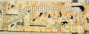 Begravelsespapyrus af Djedkhonsouefankh afbilder Geb og Nut, tredje mellemperiode (papyrus)