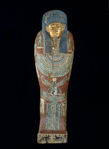 Kiste af Pedi-Osiris, ptolemæisk periode (305-30 f.Kr.) (polykrom og forgyldt træ)
