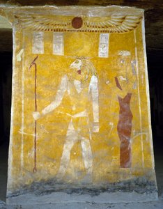 Vægmalerier fra Tomb of Pa Nentwy, Bahariya Oasis, Giza, Egypten. Egyptisk civilisation, 26. dynasti, 663-525 f.Kr. af Egyptian 26th Dynasty
