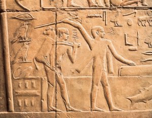 Scener af landbrugsarbejde, detaljer af Egyptian 4th Dynasty
