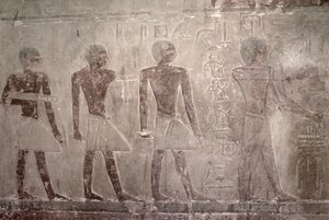 Håndværkere fra sydvæggen af Mastaba Chapel of Ti, Old Kingdom (vægmaleri)