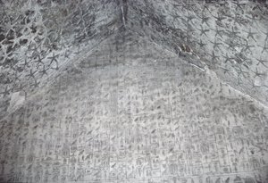 Tag og væg til gravkammeret i Unas-pyramiden, Det gamle kongerige (malet sten)