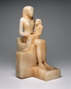 Pepy II og hans mor dronning Meryreankhnes, muligvis fra Saqqara, Old Kingdom (calcit)