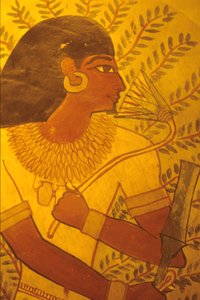 Det gamle Egypten, Sennufers grav, Theben, Luxor, Vægmaleri, vægmaleri, fresko af Egyptian Egyptian