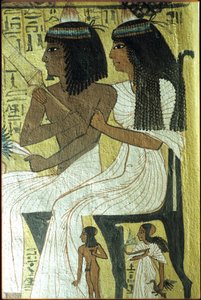 Det gamle Egypten, Vægmaleri, Sennedjems grav, Adelens grav, Theben, Deir el Medina af Egyptian Egyptian