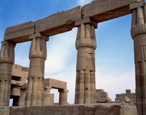 Egyptisk antikvitet: udsigt over Karnak-templet. Egypten af Egyptian Egyptian
